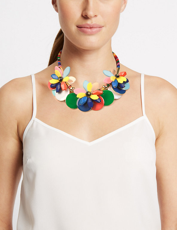 Flower Statement Necklace Image 1 of 2