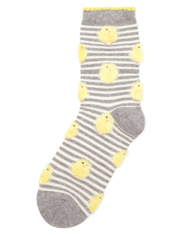 Fluffy Chick Socks Image 1 of 1
