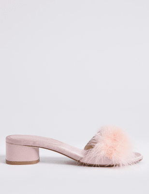 mule fluffy slippers