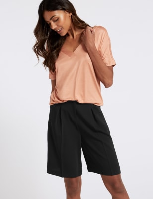 Marks and spencer black hot sale shorts