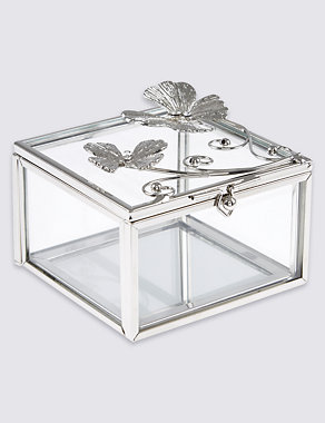 Flutter Metal Diamanté Butterfly Jewellery Box Image 2 of 3