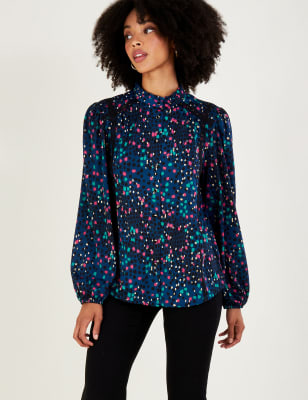 monsoon polka dot blouse