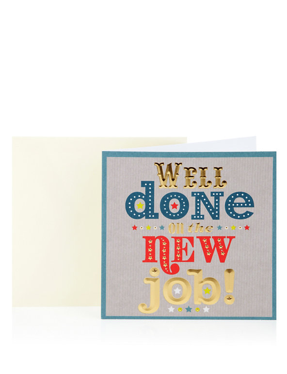 Foiled New Job Greetings Card Image 1 of 2
