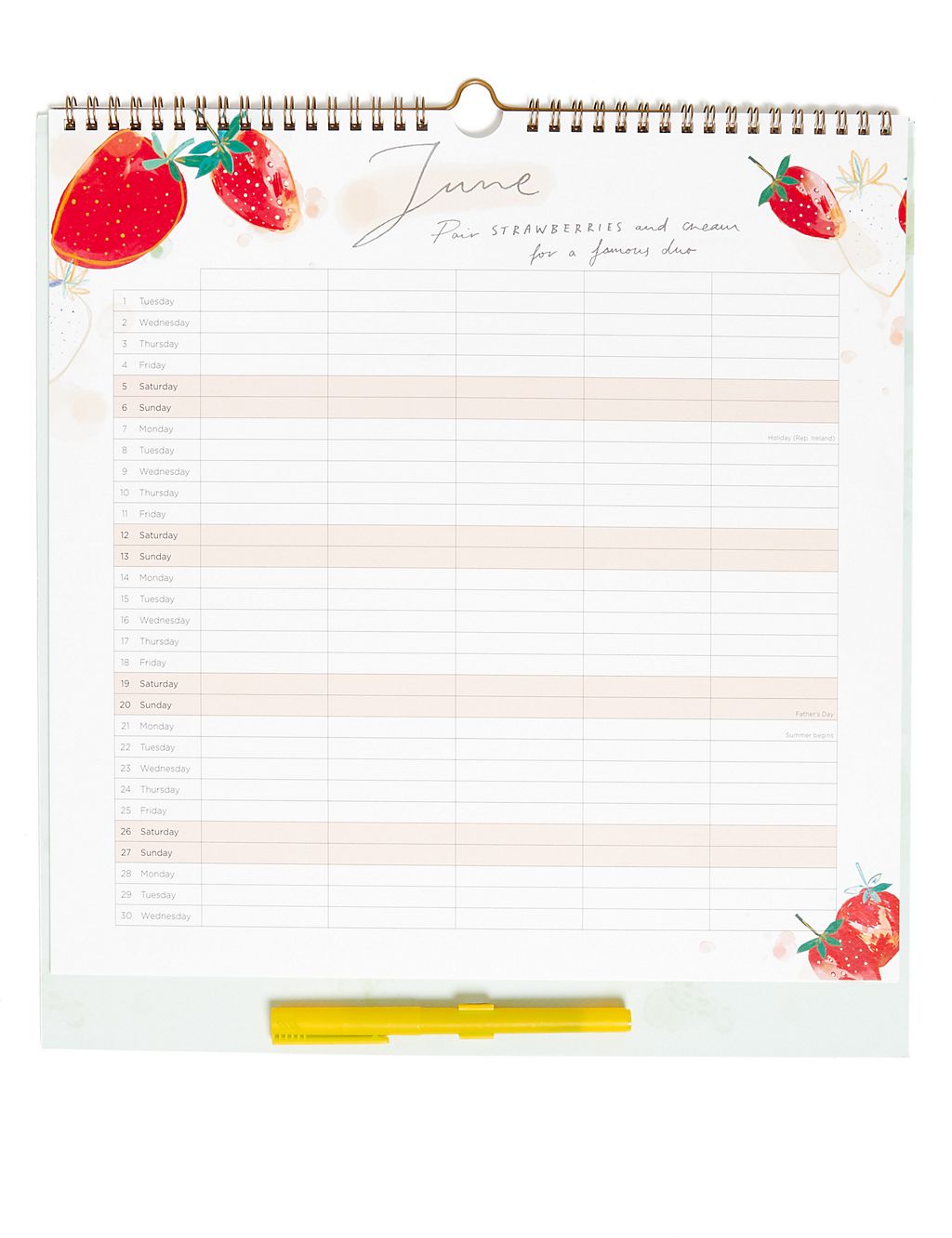 Food Themed 2021 Family Organiser with Pen 1 of 3