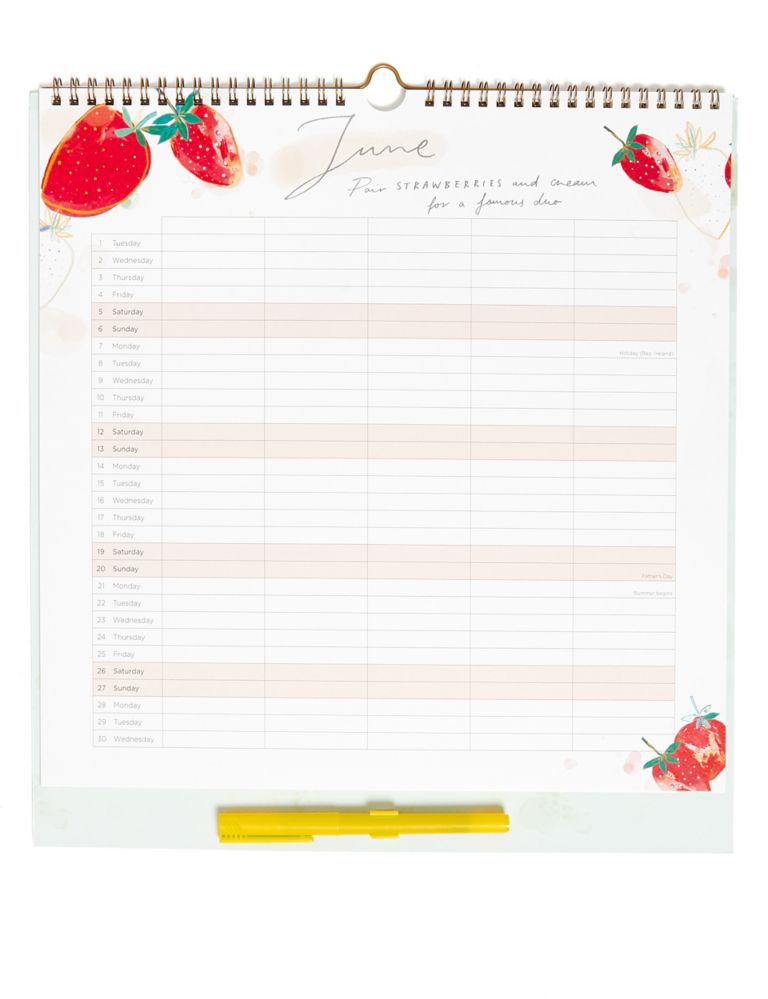 Food Themed 2021 Family Organiser with Pen 2 of 3