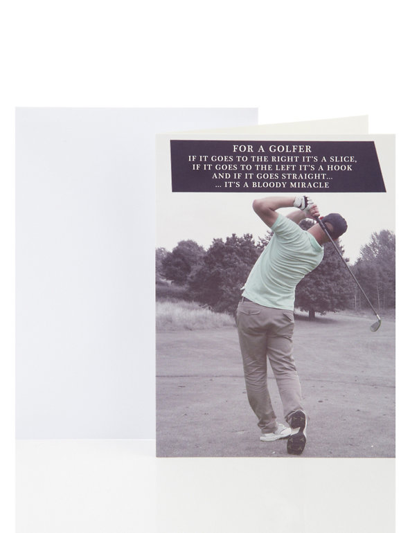 For A Golfer Birthday Greetings Card Image 1 of 1