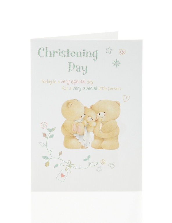 Forever Friends Christening Day Card Image 1 of 2