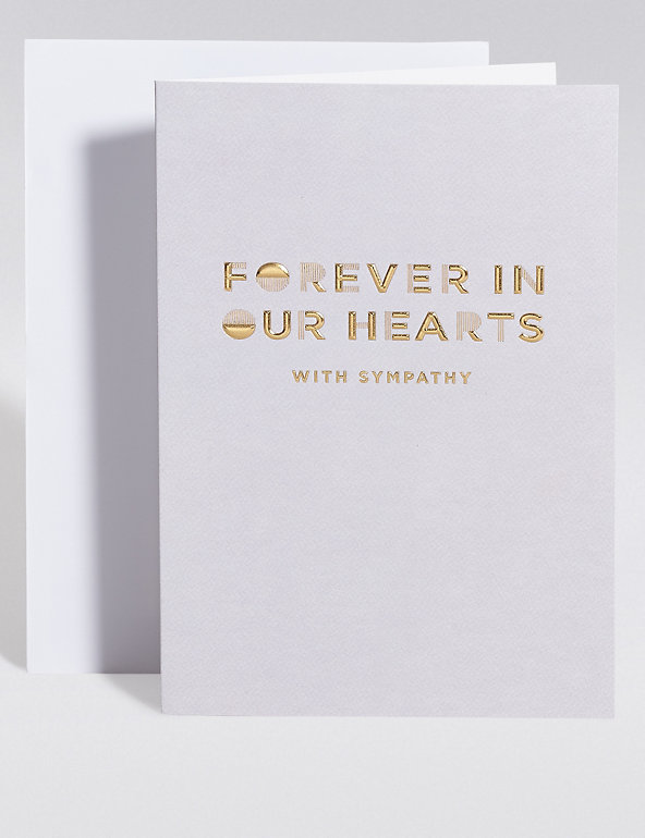 Forever in Our Hearts Sympathy Card Image 1 of 2