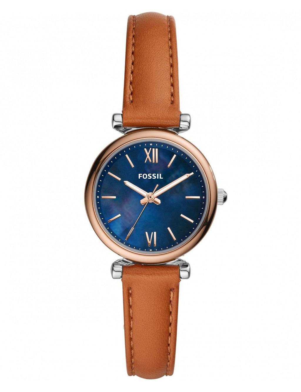 Fossil Carlie Brown Leather Watch 3 of 5