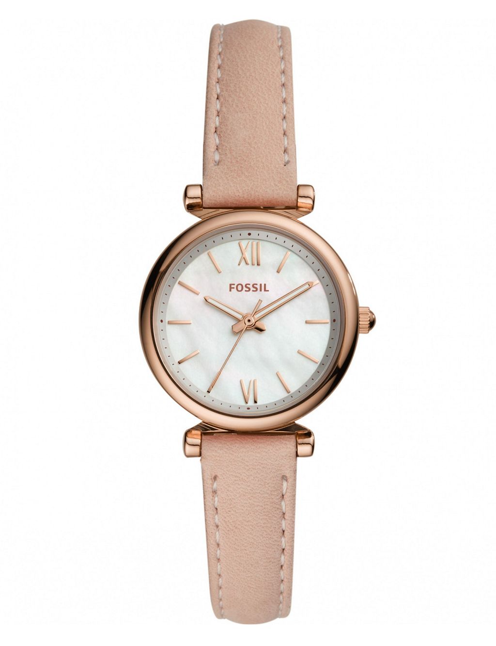 Fossil Carlie Nude Leather Watch 3 of 6