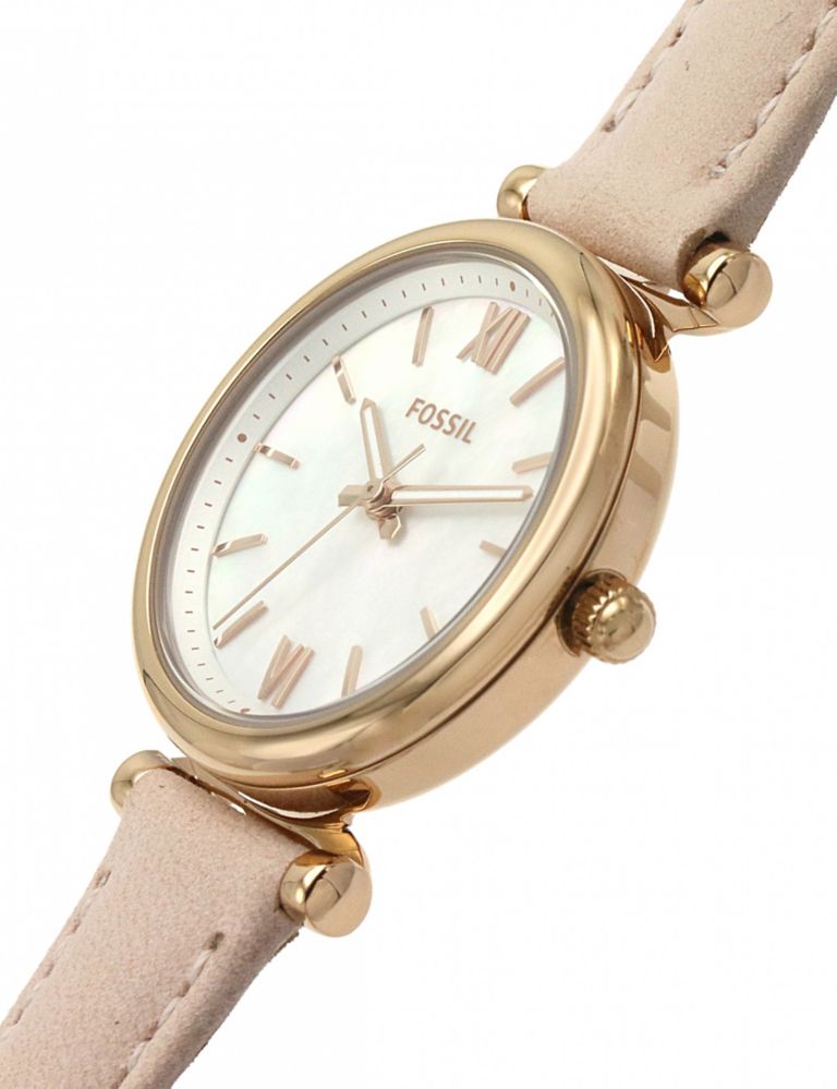Fossil Carlie Nude Leather Watch 5 of 6