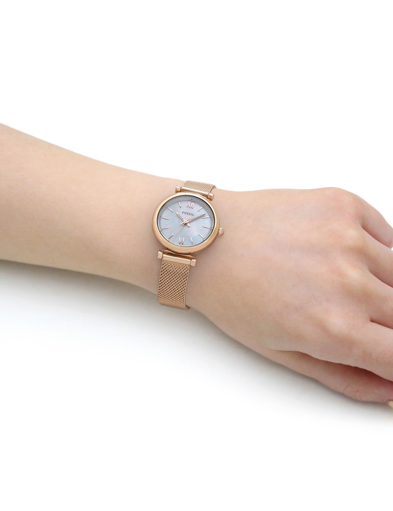 Fossil women's discount watch rose gold