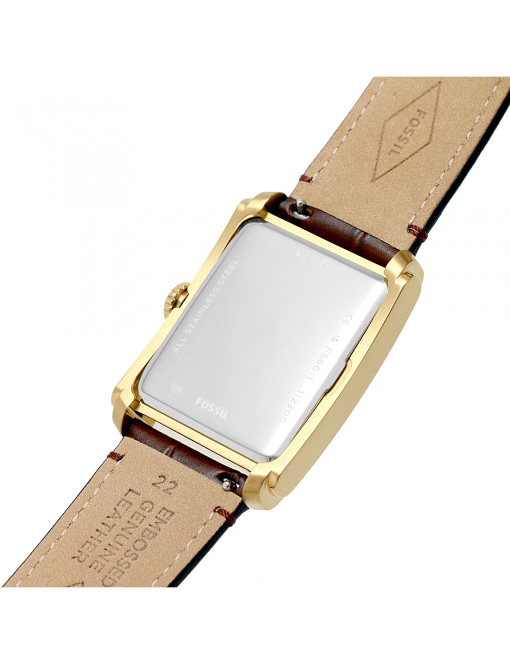 Genuine leather fossil watch clearance