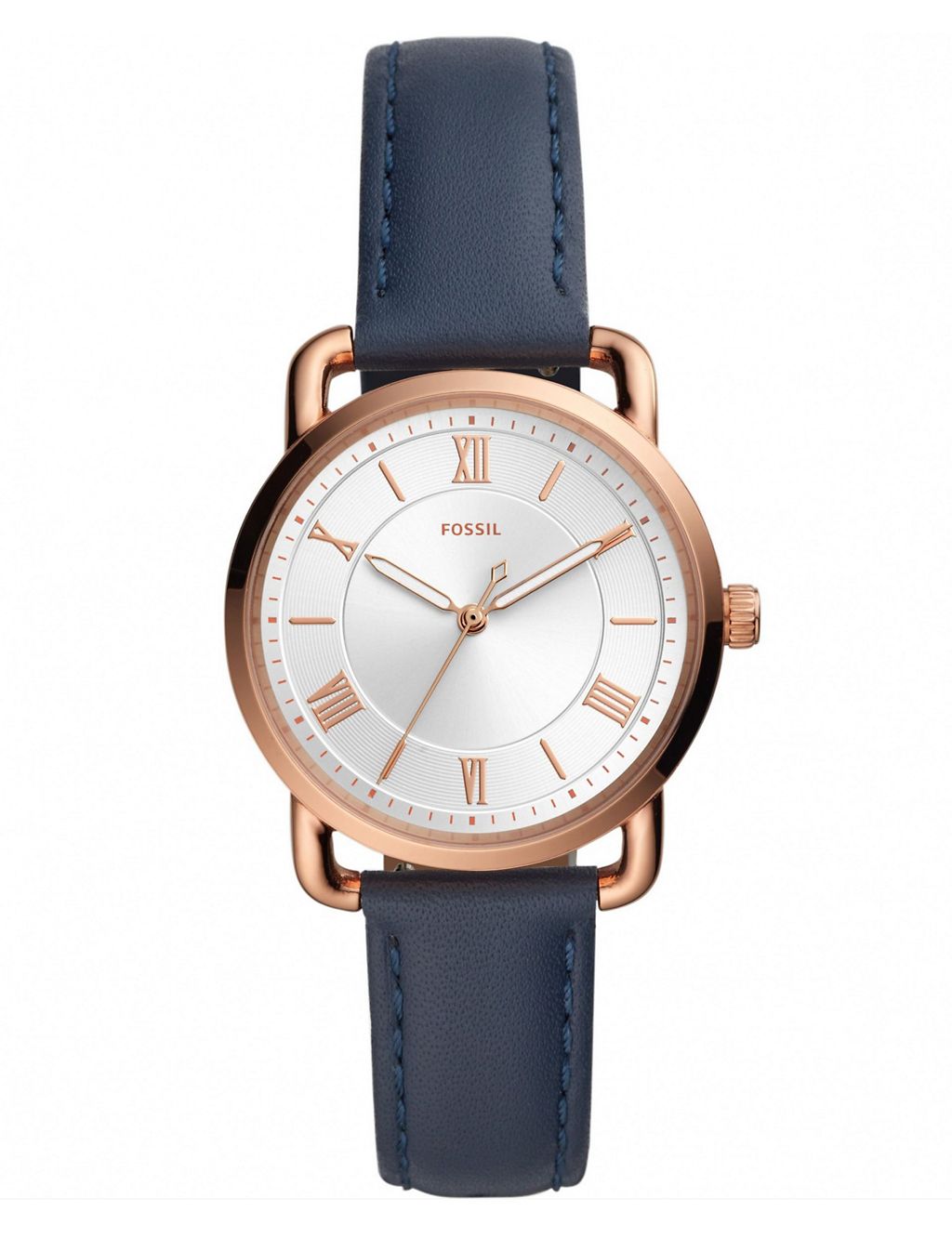 Fossil Copeland Navy Leather Quartz Watch 3 of 5