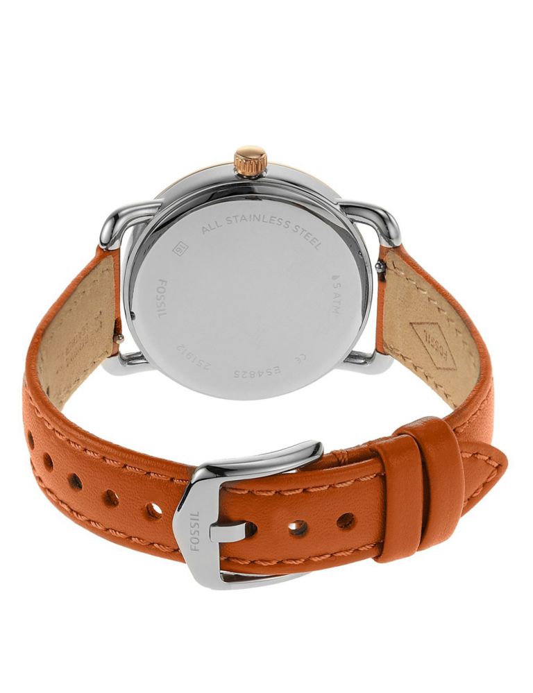 Fossil Copeland Tan Leather Watch | Fossil | M&S
