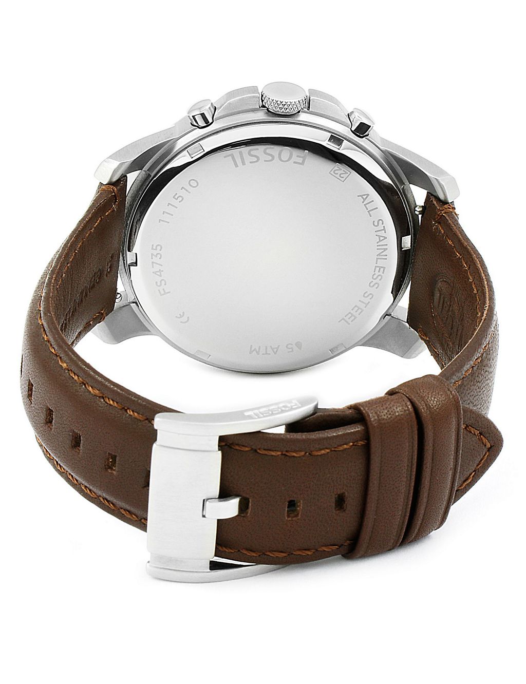 Fossil Grant Leather Analogue Quartz Watch 2 of 3