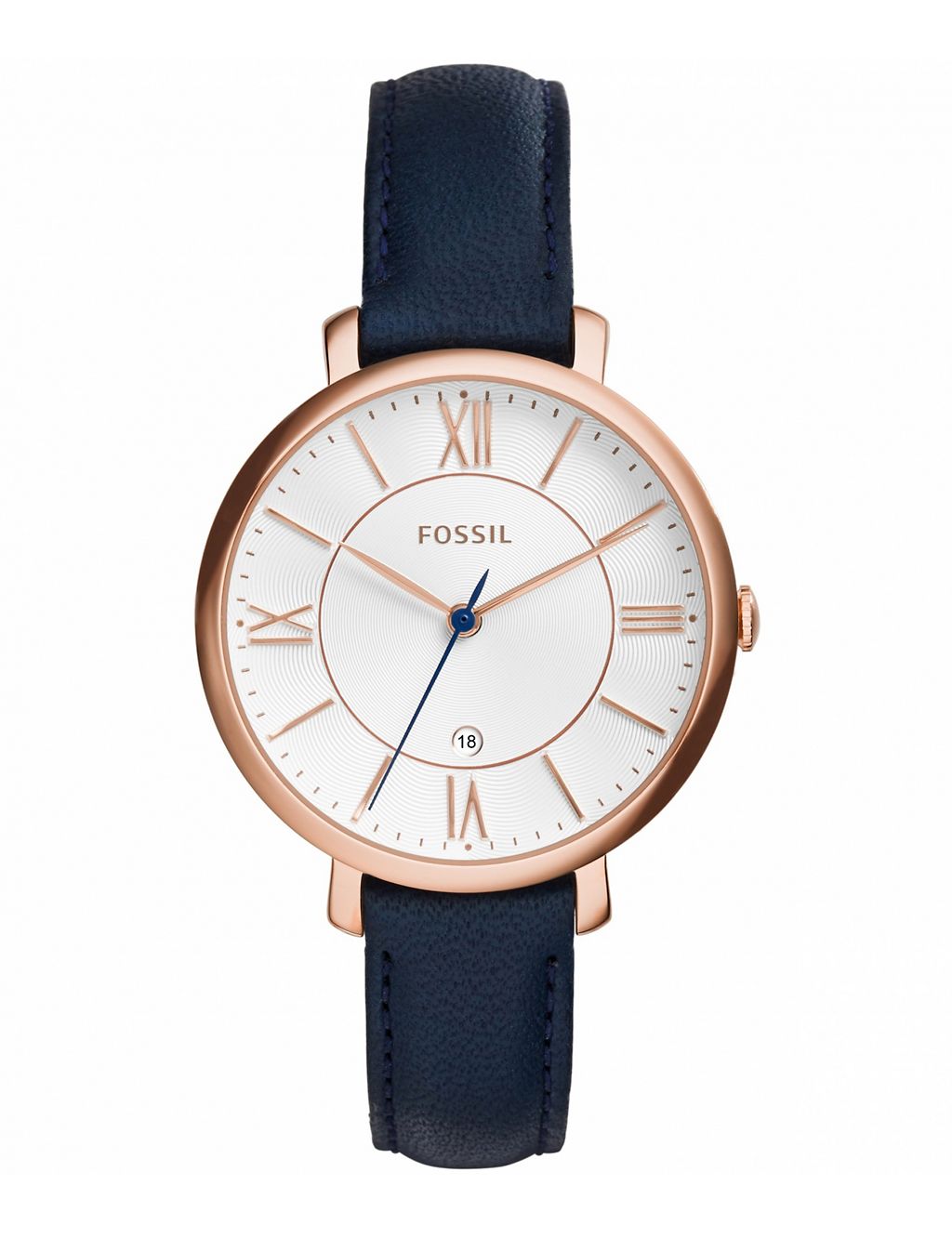 Fossil Jacqueline Navy Leather Watch 3 of 4
