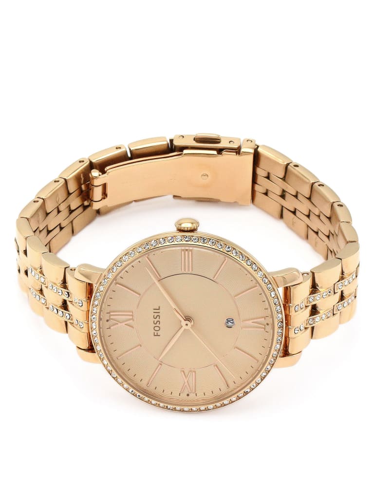 Fossil Jacqueline Rose Gold Plated Bracelet Watch