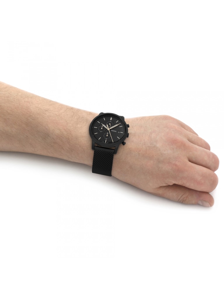 Fossil Minimalist Black Stainless Steel Watch Fossil M S