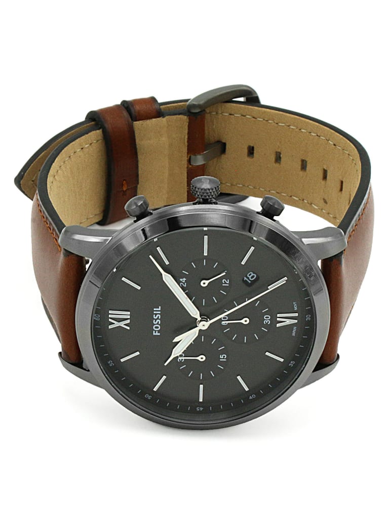 Neutra chronograph amber leather watch deals