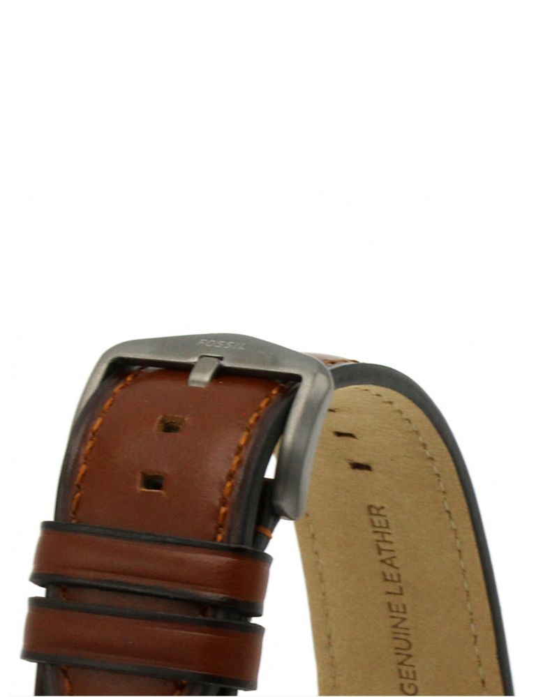 Fossil Townsman Brown Leather Automatic Watch 4 of 5
