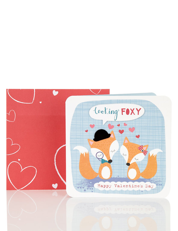 Foxy Valentine's Day Card Image 1 of 2