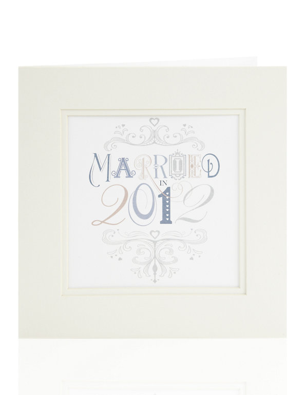 Frame It Married In 2012 Wedding Card Image 1 of 1
