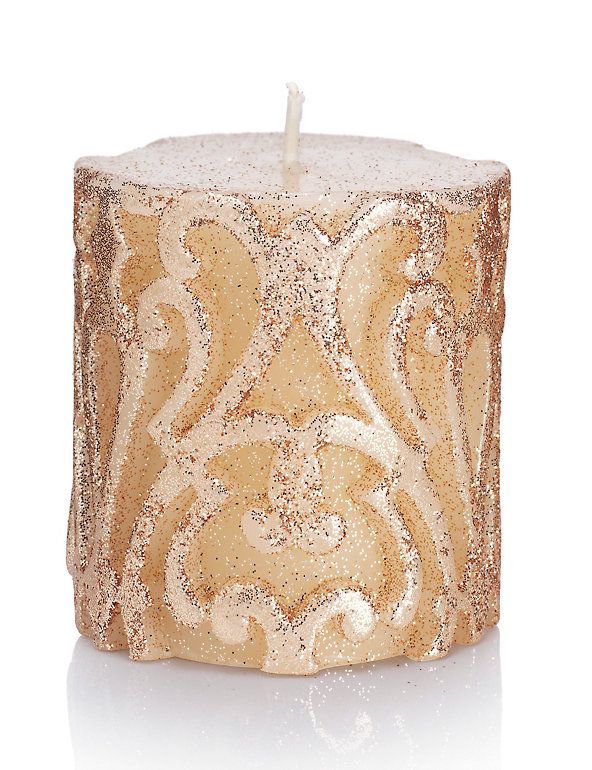 Frankincense & Myrrh Small Glitter Scented Candle Image 1 of 2