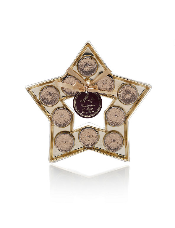 Frankincense & Myrrh Star Glitter Tealight Votive set Image 1 of 2