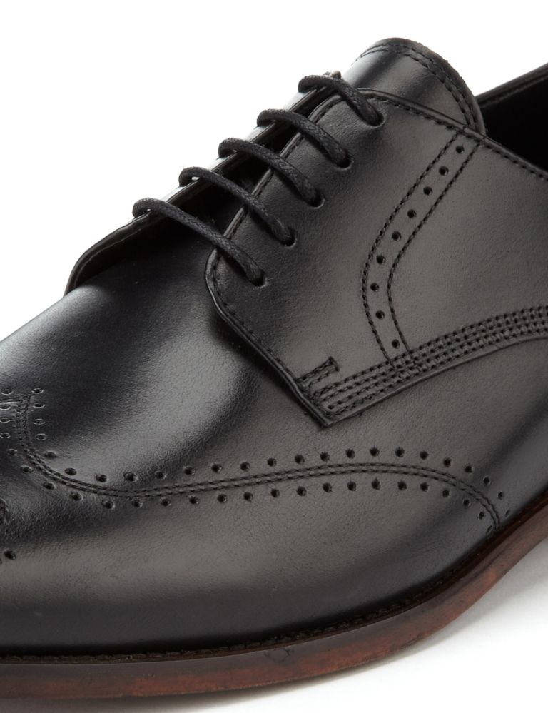 Freshfeet™  Leather Wingtip Brogue Shoes with Silver Technology 5 of 5