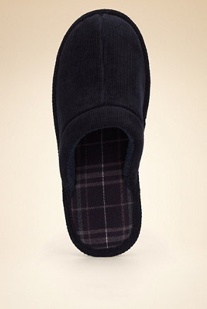 Freshfeet™ Bump Toe Corduroy Slippers with Silver Technology Image 2 of 4
