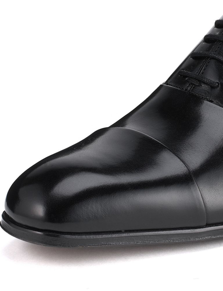 Freshfeet™ Leather Extra Wide Panelled Shoes with Silver Technology 5 of 5