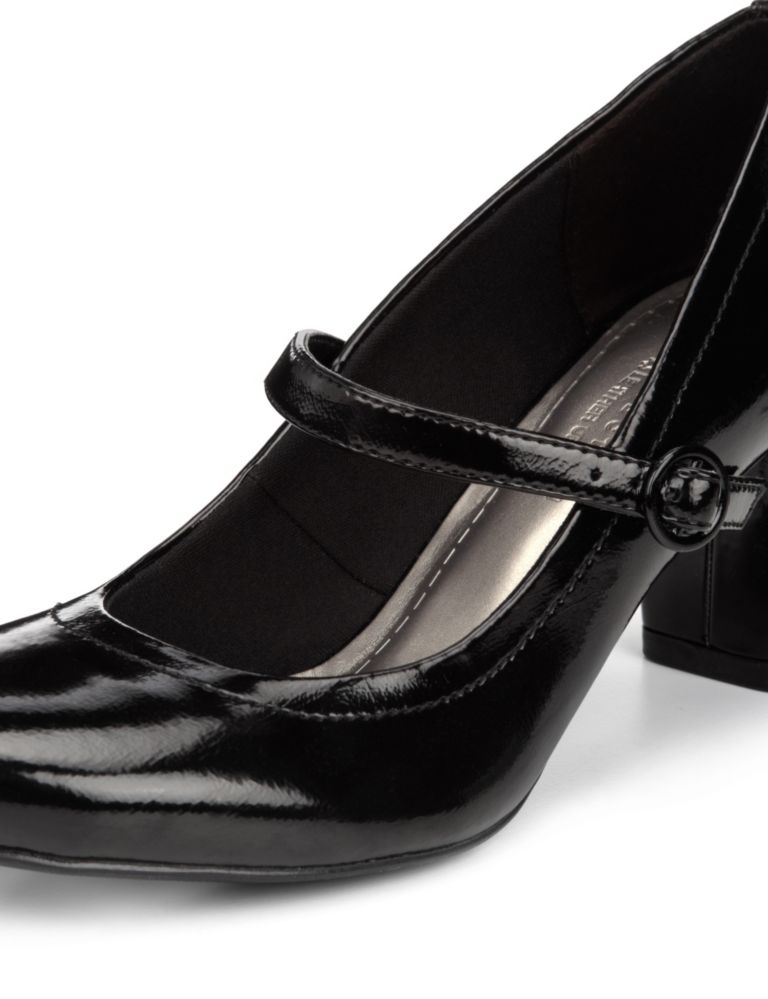 Freshfeet™ Leather Patent Finish Dolly Court Shoes with Insolia® & Silver Technology 4 of 4