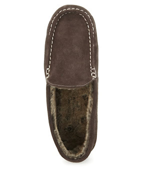 Freshfeet™ Suede Moccasins with Thinsulate™ Image 2 of 5