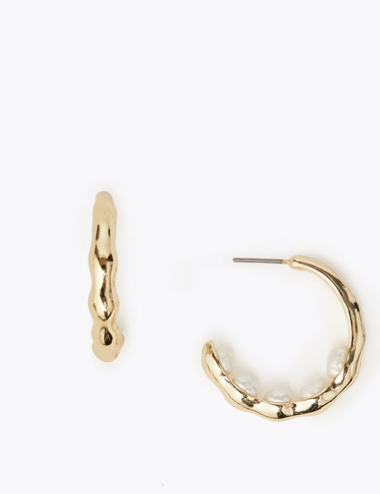 Freshwater Pearl Open Hoop Earrings | M&S Collection | M&S