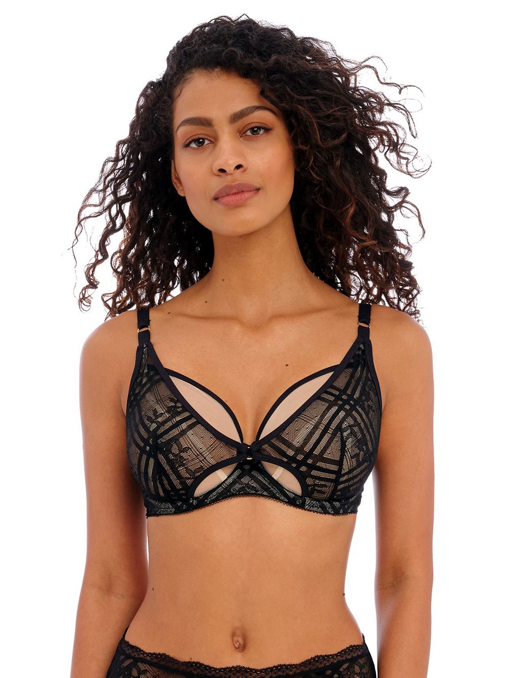 Freya Fatale Mesh Embroidered Wired Plunge Bra 3 of 5