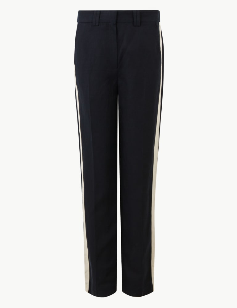 Marks and spencer trousers with side stripe discount