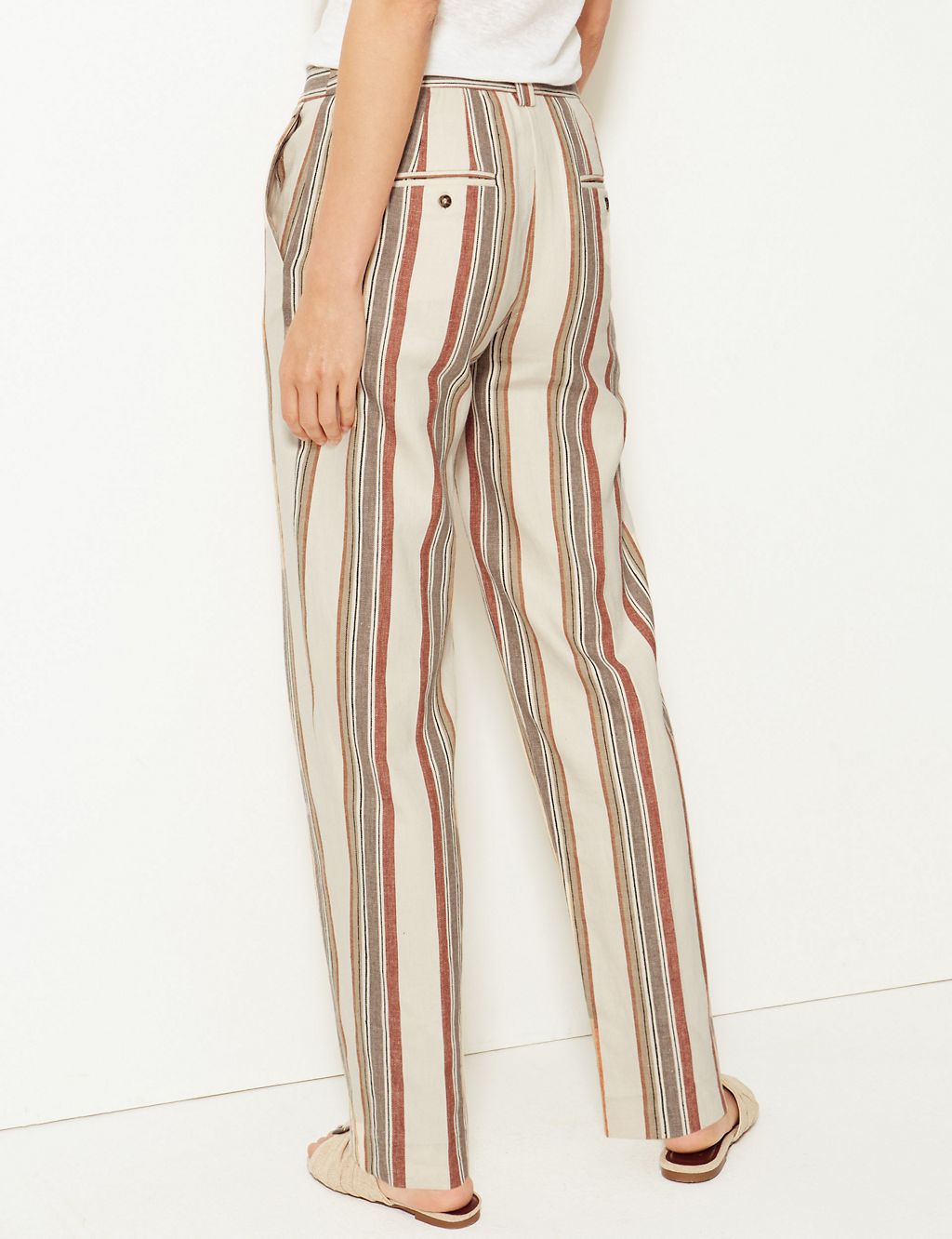 Freya Relaxed Striped Straight Leg Trousers 2 of 5