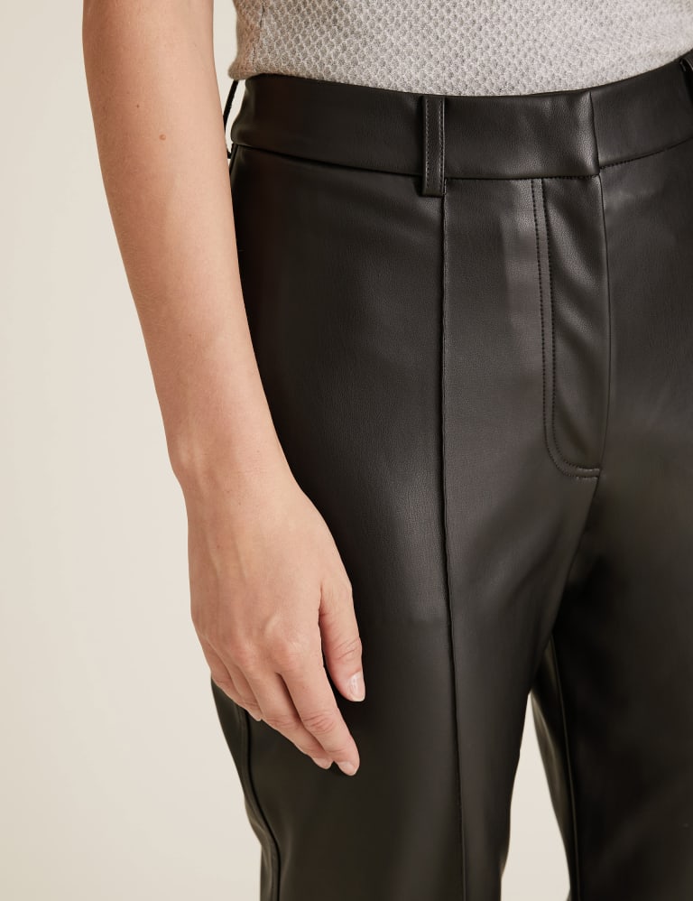 Marks and spencer leather trousers shop