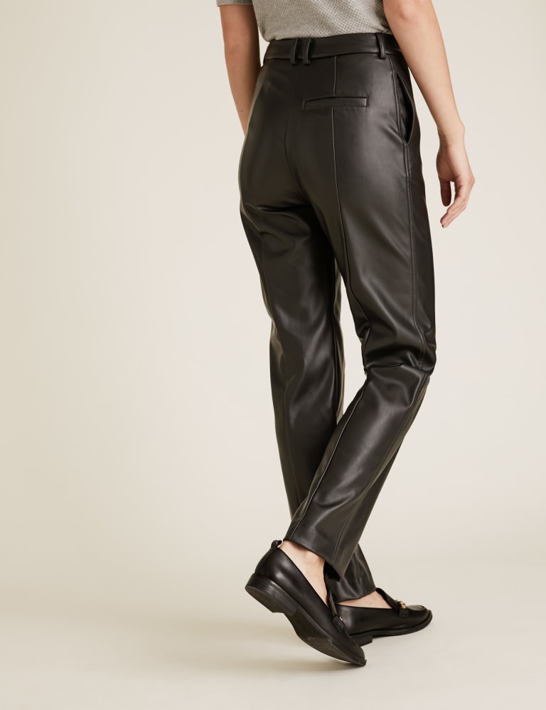 Buy Love & Roses Faux Leather Straight Leg Trousers from the Laura Ashley  online shop