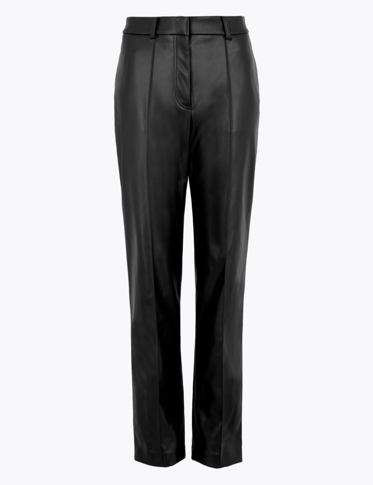 Freya Straight Leg Faux Leather Trousers M S Collection M S