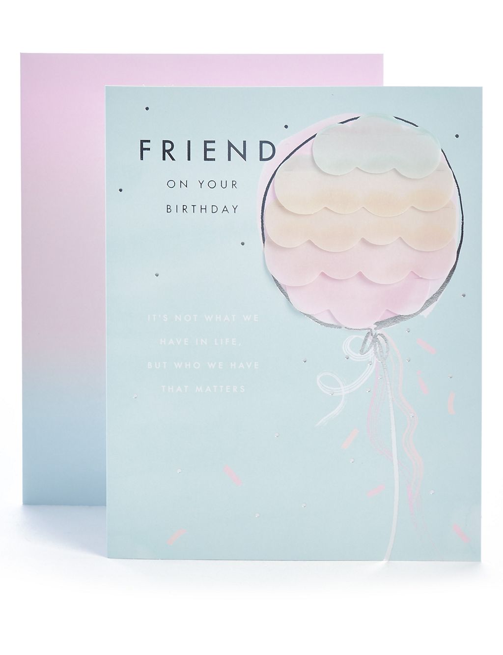 Friend Pastel Balloon Birthday Card 3 of 3