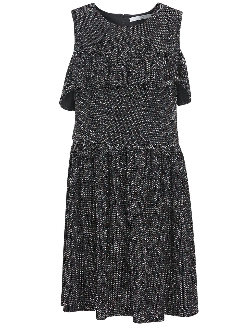 Frill Cold Shoulder Dress (3-14 Years) 4 of 5