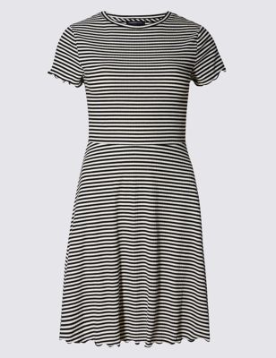 Frill Cuff Stripe Dress Image 2 of 4