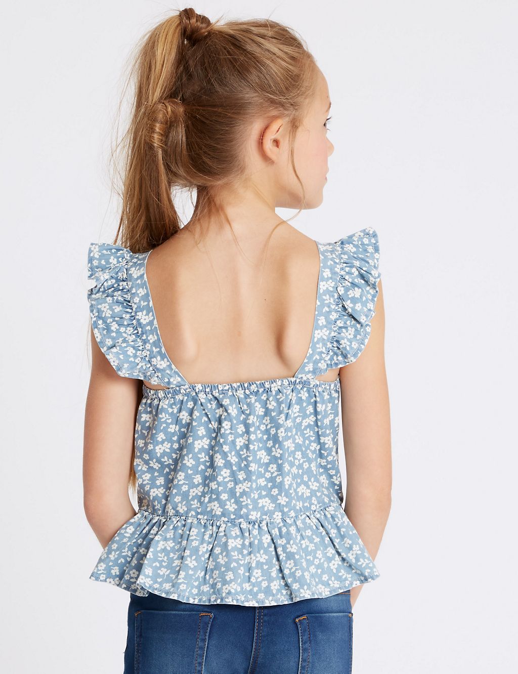 Frill Denim Top (3-16 Years) 2 of 3