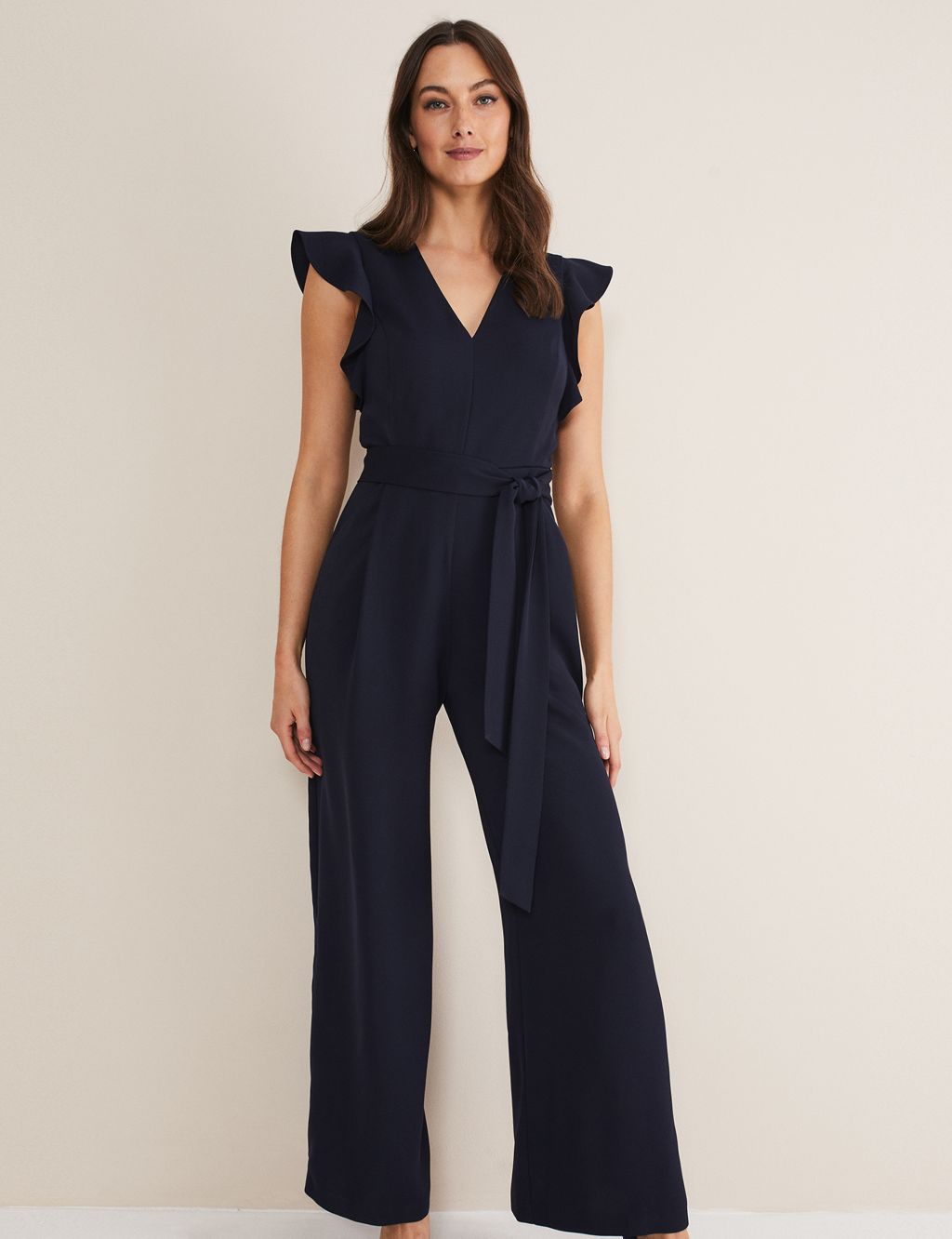 Frill Detail Short Sleeve Jumpsuit | Phase Eight | M&S