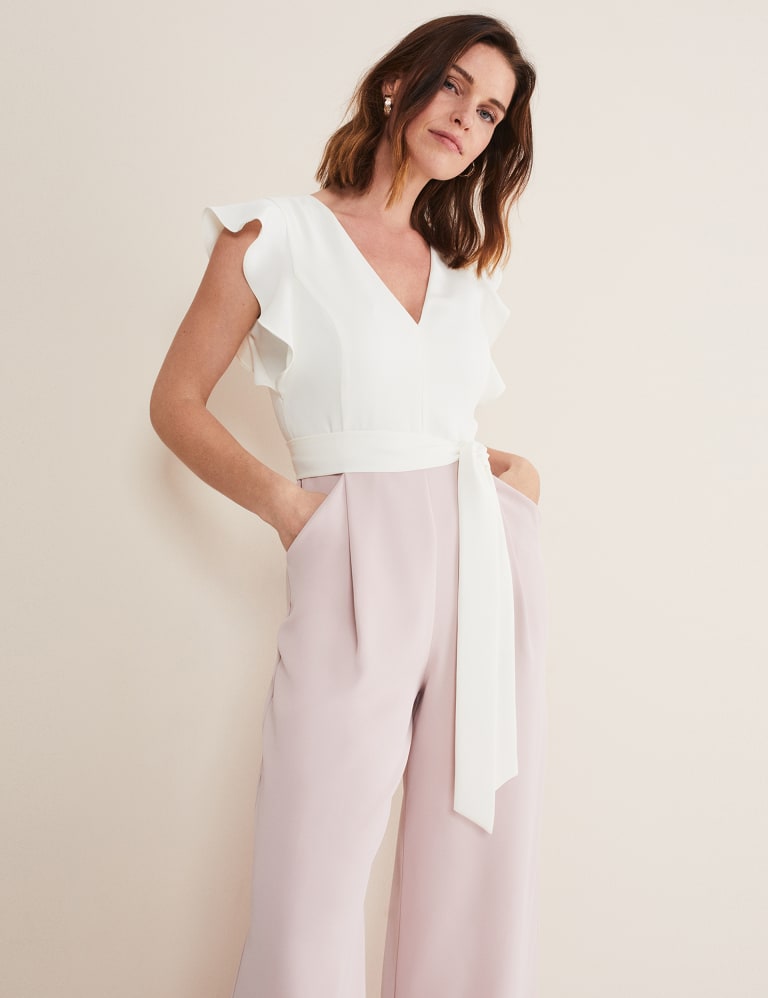 Frill Detail Short Sleeve Wide Leg Jumpsuit 3 of 4