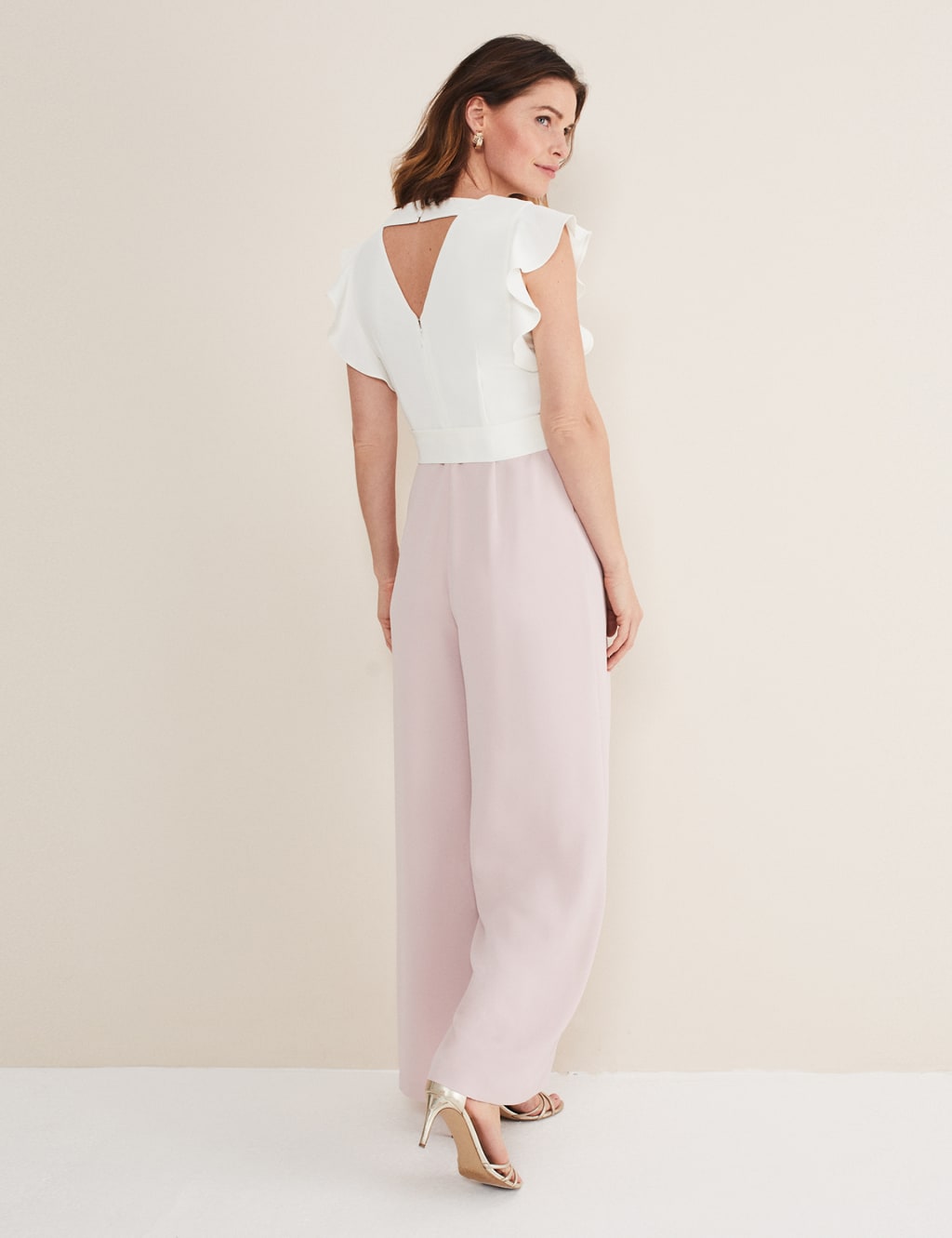 Frill Detail Short Sleeve Wide Leg Jumpsuit 4 of 4