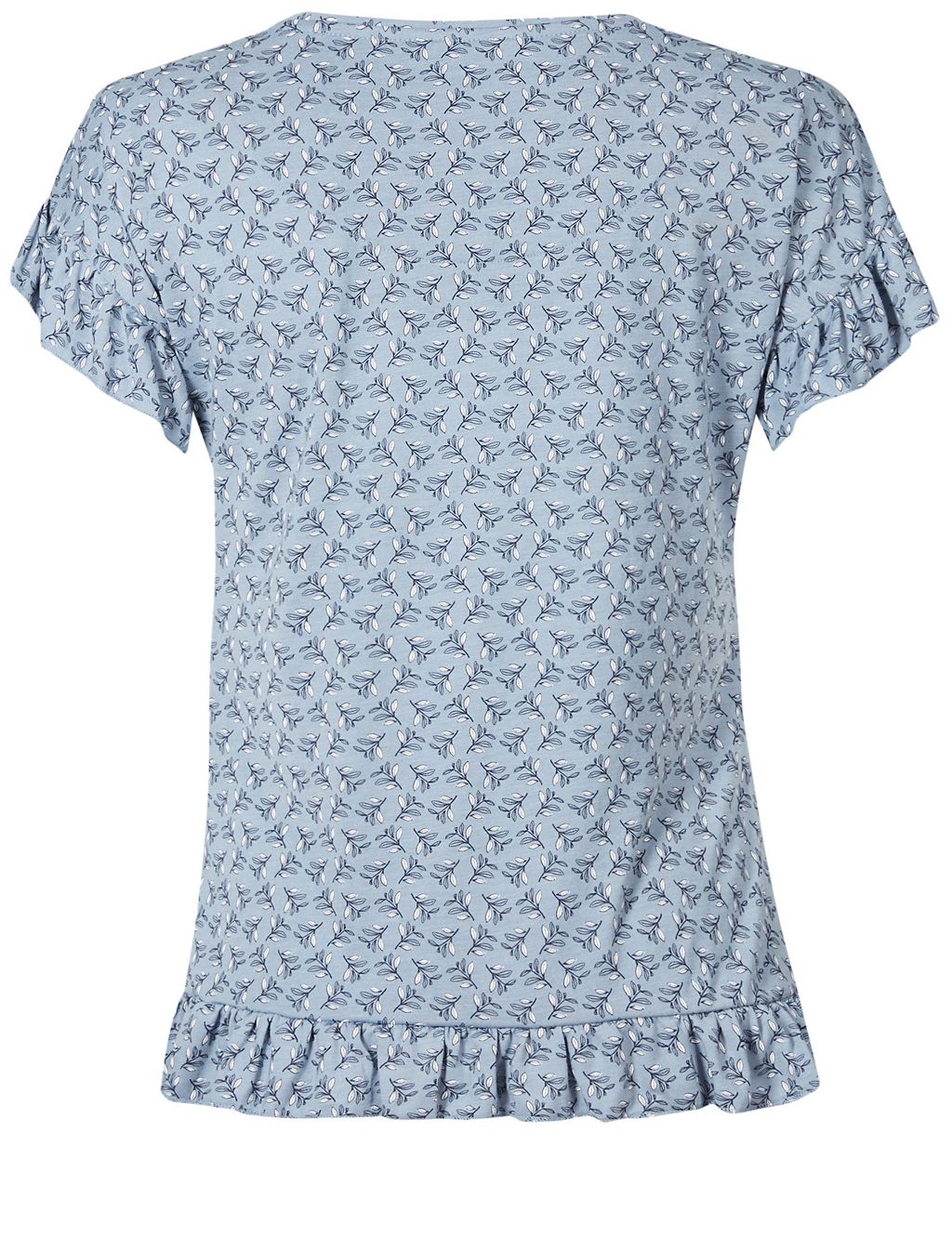 Frill Hem Printed Short Sleeve Pyjama Top 6 of 6