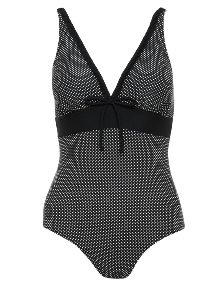 Frill Neckline Spotted Swimsuit 3 of 5